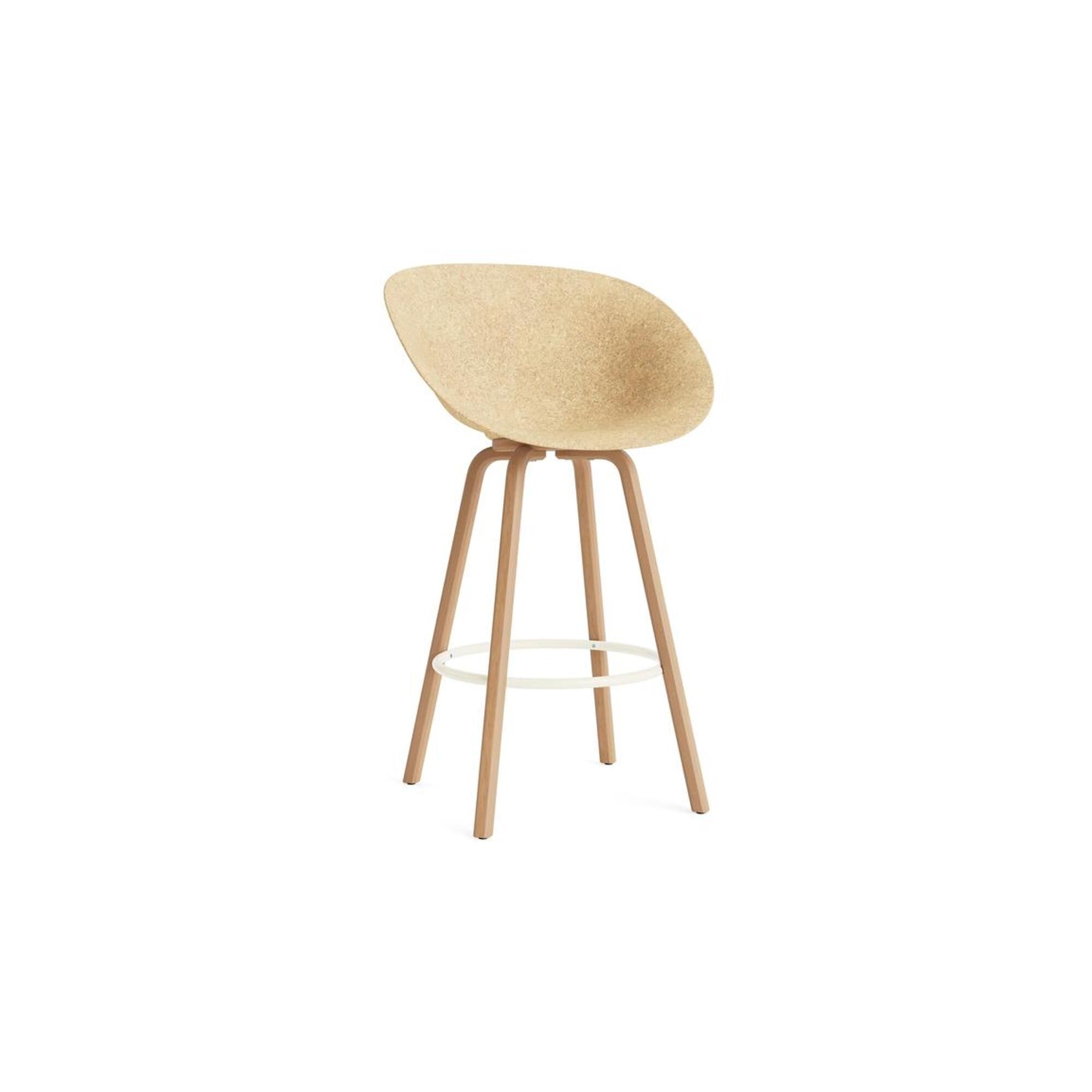 Matt Barkrakk med Armlener 75 cm Bøk/ Krem/hamp