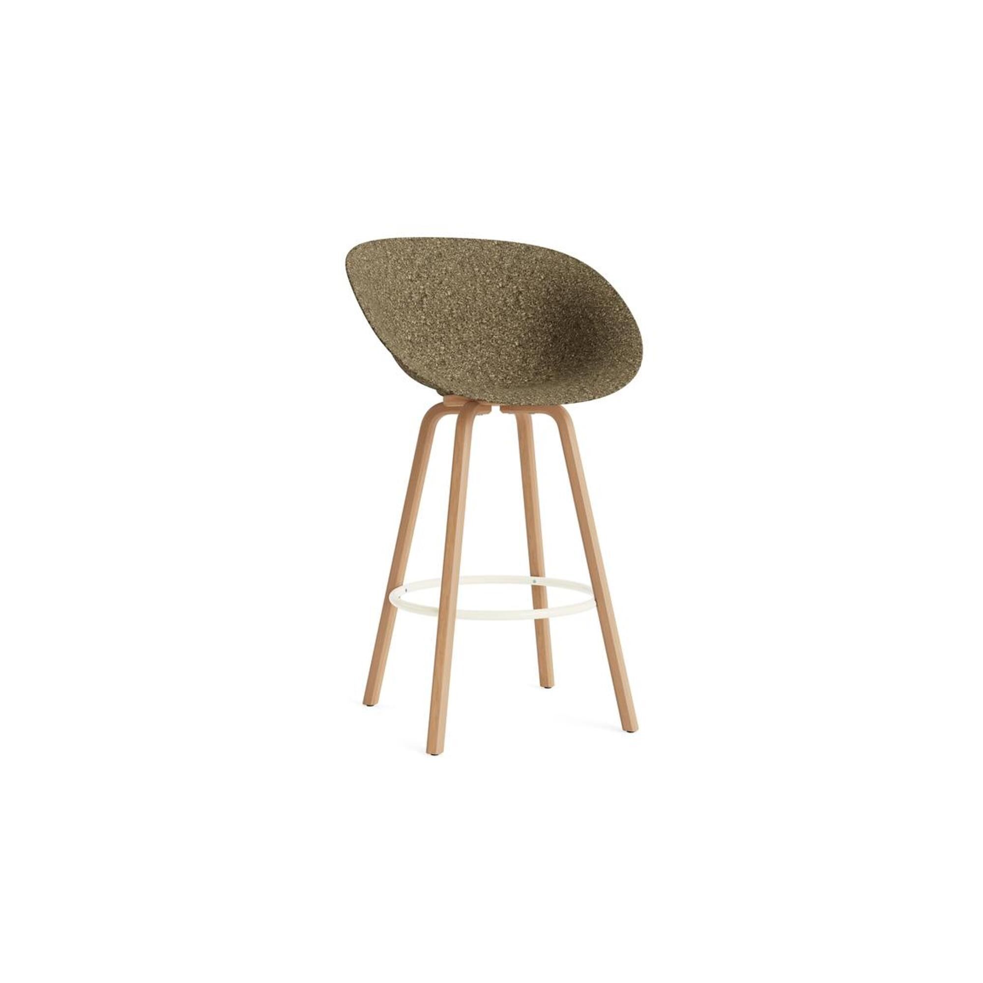 Matt Barkrakk med Armlener 75 cm Bøk/ Krem/Tang