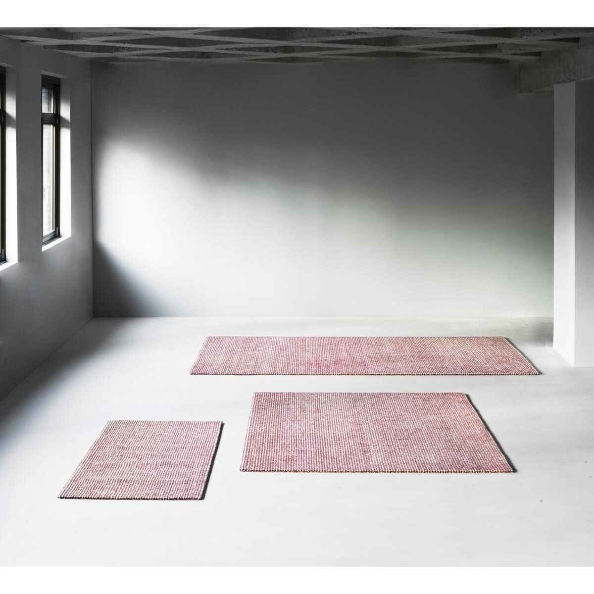 Flick Rug 80x200 Off White/Burundy
