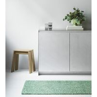 Flick Rug 80x200 Off White/ Dark Green