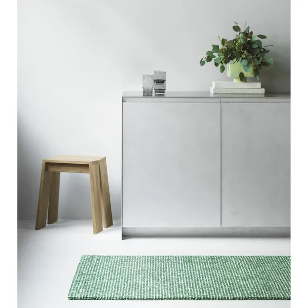 Flick Rug 80x200 Off White/ Dark Green