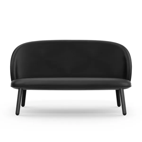 Ace Sofa Black Oak/ Black Leather