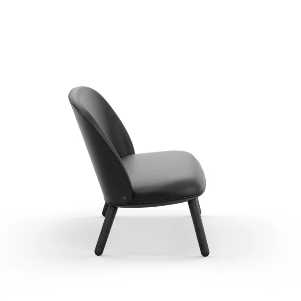 Ace Sofa Black Oak/ Black Leather