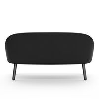 Ace Sofa Black Oak/ Black Leather