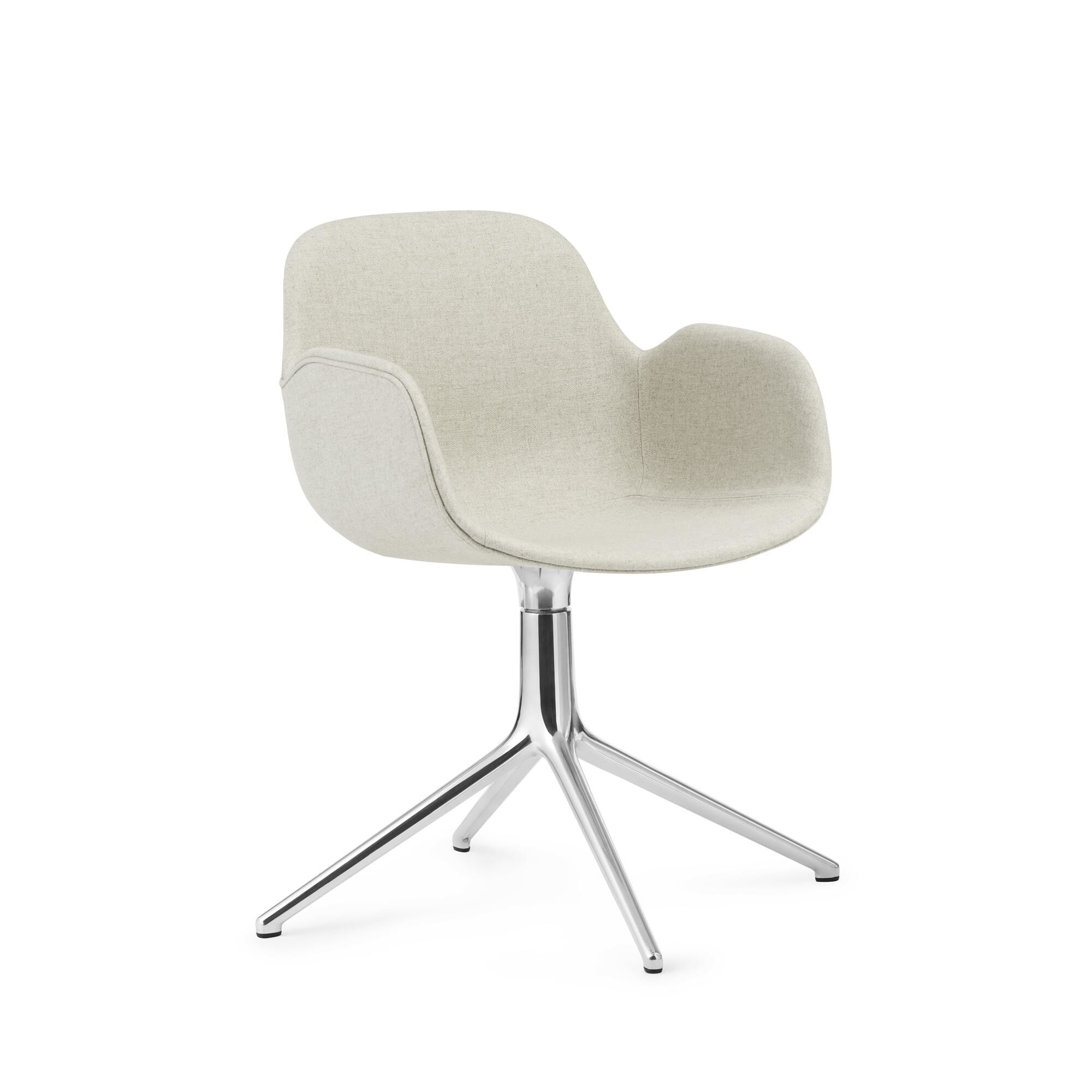 Form Spisestuestol med Armlener og Svingbar Aluminium/ Main Line Flax MLF20