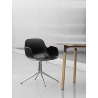 Form Sedia da Pranzo con Braccioli e Girevole in Alluminio/ Main Line Flax MLF20
