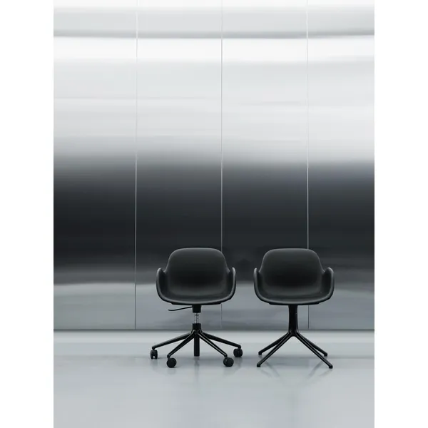Form Sedia da Pranzo con Braccioli e Girevole in Alluminio/ Main Line Flax MLF20