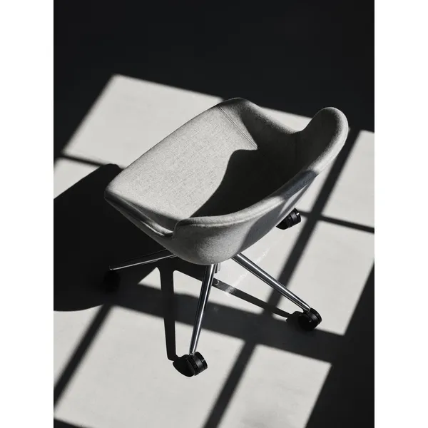 Hyg Bureaustoel m. Wielen Gestoffeerd Aluminium/ Synergy LDS16