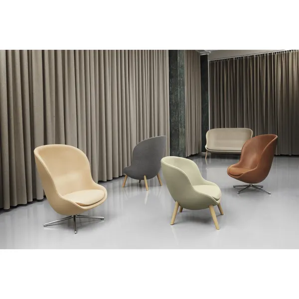 Hyg Armchair High Oak/Brandy Leather
