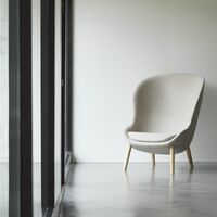 Hyg Armchair High Oak/Brandy Leather