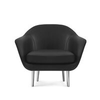 Poltrona Sum Alluminio/ Nero Nera