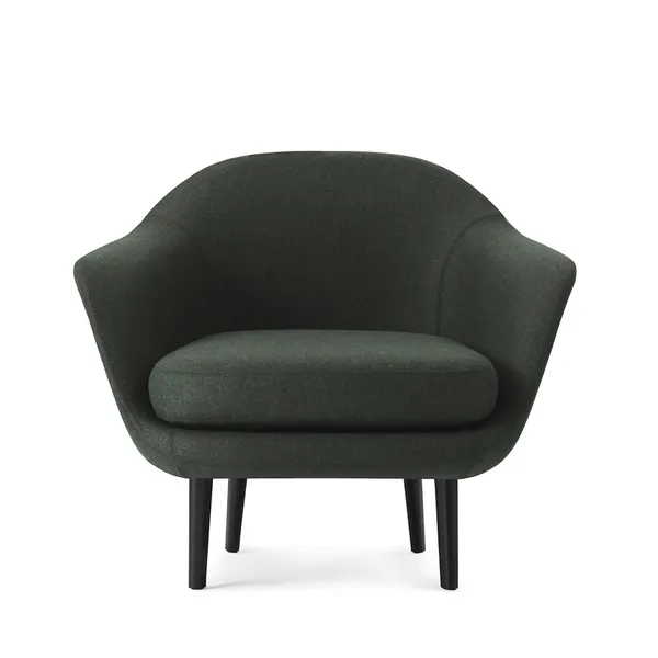 Poltrona Sum Alluminio Nero/Verde Scuro LDS41