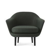 Poltrona Sum Alluminio Nero/Verde Scuro LDS41