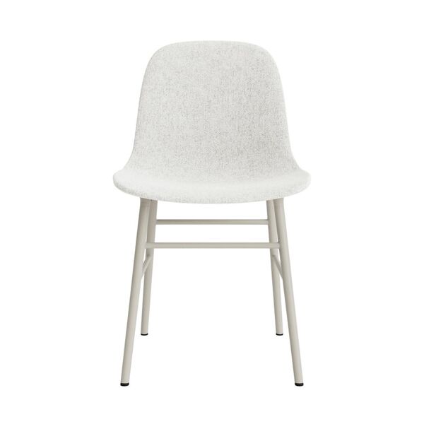 Silla de Comedor Form Tapizada Grupo 5 Gris Claro/Acero