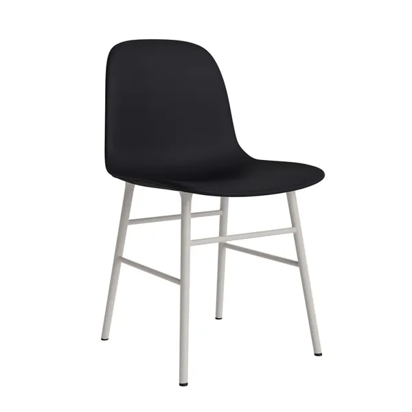 Form Dining Chair Upholstered Group 7 Warm Gray/Steel