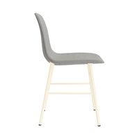 Form Dining Chair Upholstered Group 2 Cream/ Steel