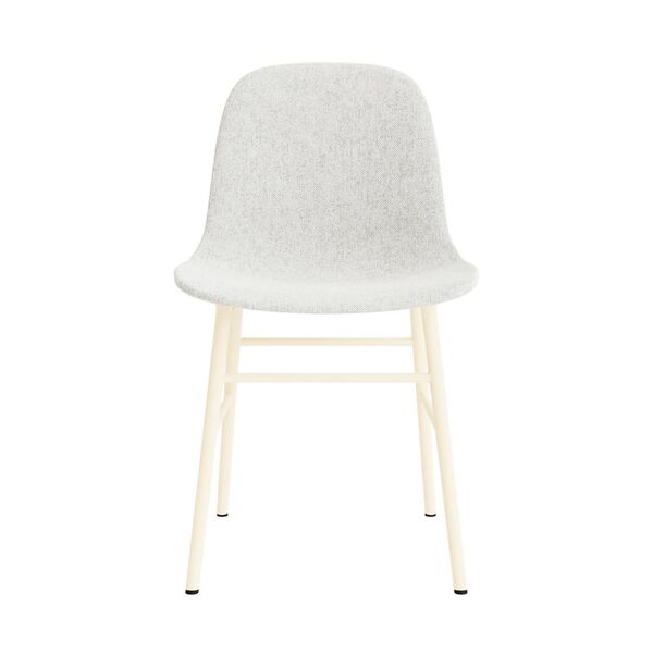 Silla De Comedor Form Tapizada Grupo 5 Crema/Acero