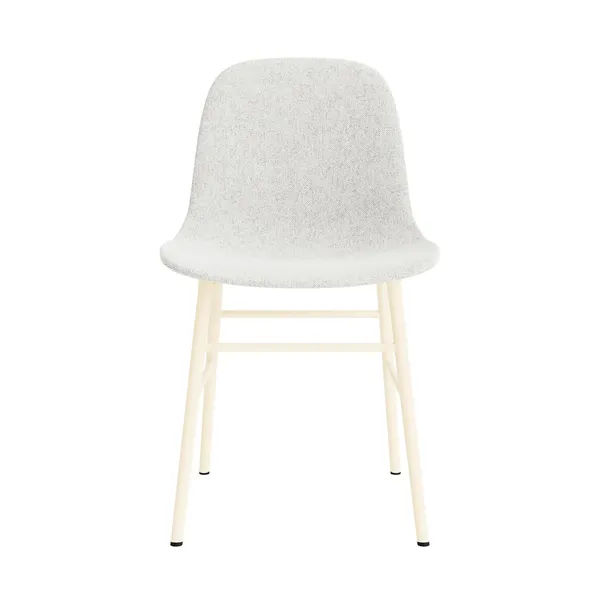 Form Dining Chair Upholstered Group 5 Cream/ Steel