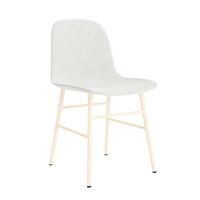 Form Dining Chair Upholstered Group 5 Cream/ Steel