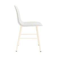 Form Dining Chair Upholstered Group 5 Cream/ Steel