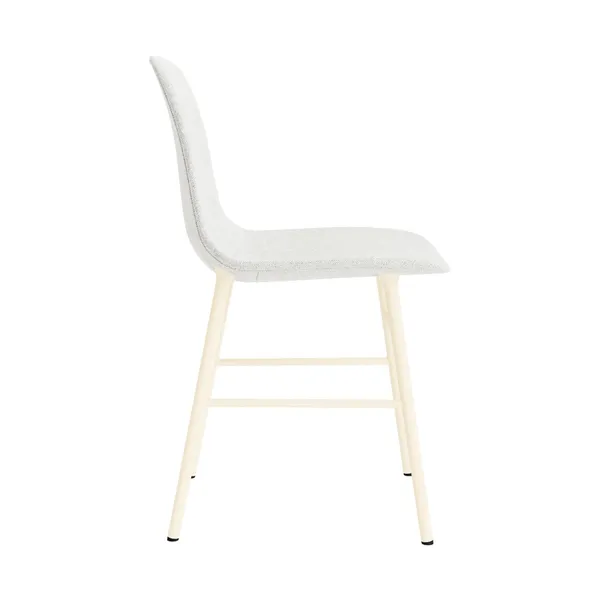 Form Dining Chair Upholstered Group 5 Cream/ Steel