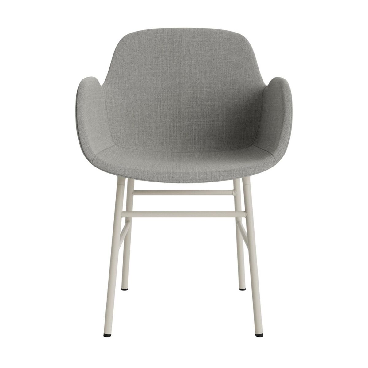 Form Dining Chair With Armrests Upholstered Group 2 Light Gray/Steel