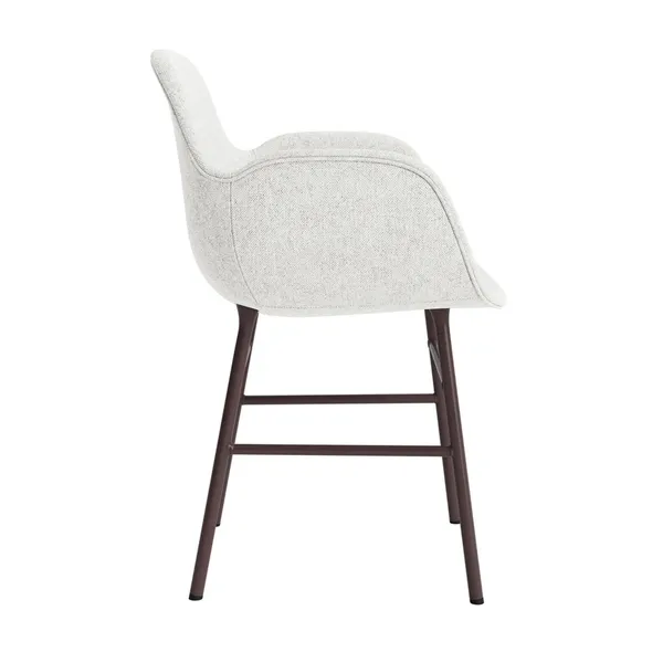 Form Dining Chair With Armrests Upholstered Group 5 Light Gray/Steel