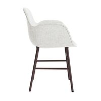 Form Dining Chair With Armrests Upholstered Group 5 Light Gray/Steel