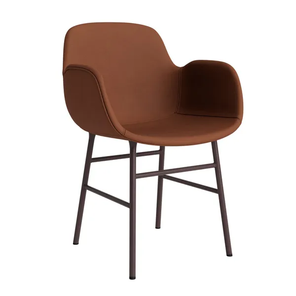 Form Dining Chair With Armrests Upholstered Group 7 Brown/ Steel