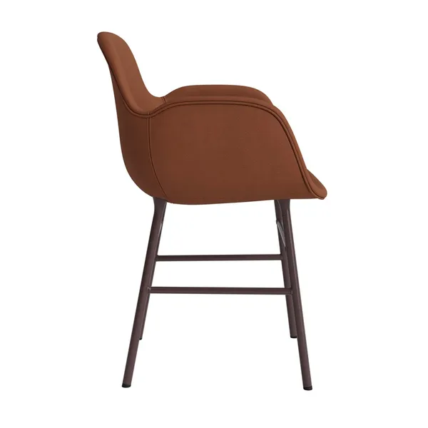 Form Dining Chair With Armrests Upholstered Group 7 Brown/ Steel