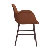 Form Dining Chair With Armrests Upholstered Group 7 Brown/ Steel