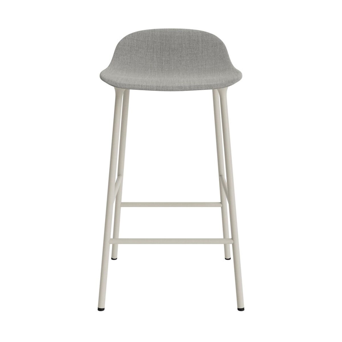 Form Bar Stool 65 cm Upholstered Group 2 Light Gray/ Steel