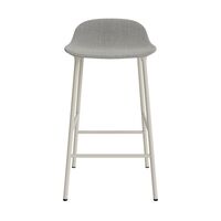 Form Bar Stool 65 cm Upholstered Group 2 Light Gray/ Steel