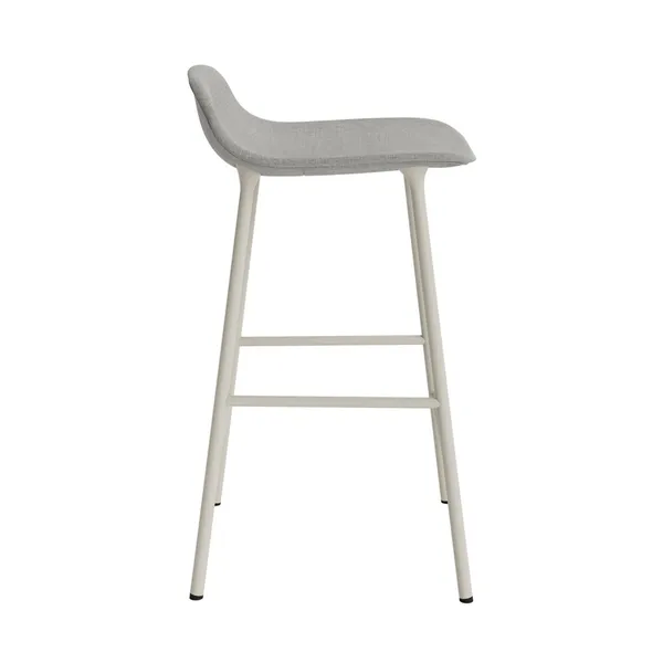 Form Bar Stool 65 cm Upholstered Group 2 Light Gray/ Steel