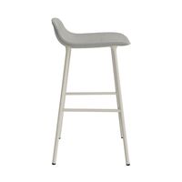 Form Bar Stool 65 cm Upholstered Group 2 Light Gray/ Steel