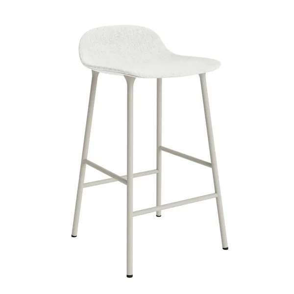Form Barhocker 65 cm Gepolstert Gruppe 5 Hellgrau/Stahl
