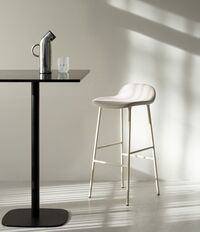 Form Barhocker 65 cm Gepolstert Gruppe 5 Hellgrau/Stahl