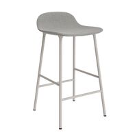 Form Bar Stool 65 cm Upholstered Group 2 Warm Gray/ Steel