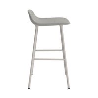 Form Bar Stool 65 cm Upholstered Group 2 Warm Gray/ Steel