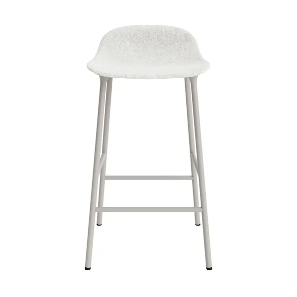 Form Bar Stool 65 cm Upholstered Group 5 Warm Gray/ Steel