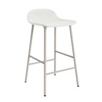 Form Bar Stool 65 cm Upholstered Group 5 Warm Gray/ Steel