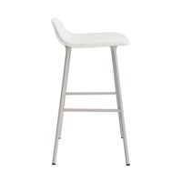 Form Bar Stool 65 cm Upholstered Group 5 Warm Gray/ Steel