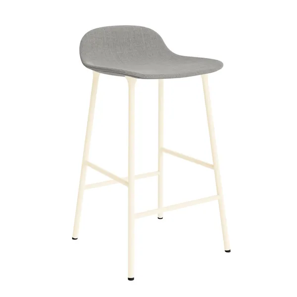 Form Barkruk 65 cm Gestoffeerd Groep 2 Crème/Staal