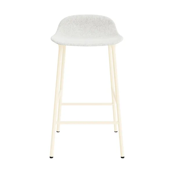 Form Bar Stool 65 cm Upholstered Group 5 Cream/ Steel