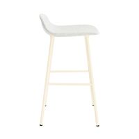 Form Bar Stool 65 cm Upholstered Group 5 Cream/ Steel