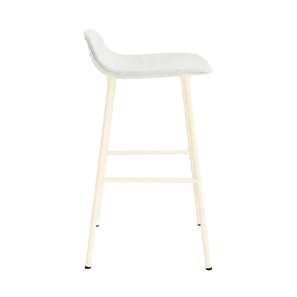 Form Bar Stool 65 cm Upholstered Group 5 Cream/ Steel