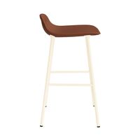Form Bar Stool 65 cm Upholstered Group 7 Cream/ Steel