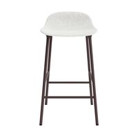 Form Bar Stool 65 cm Upholstered Group 5 Light Gray/ Steel
