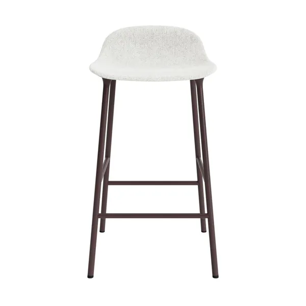 Form Bar Stool 65 cm Upholstered Group 5 Light Gray/ Steel