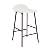 Form Bar Stool 65 cm Upholstered Group 5 Light Gray/ Steel